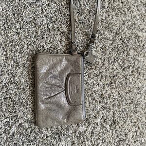 Coach Metallic Wristlet Clutch